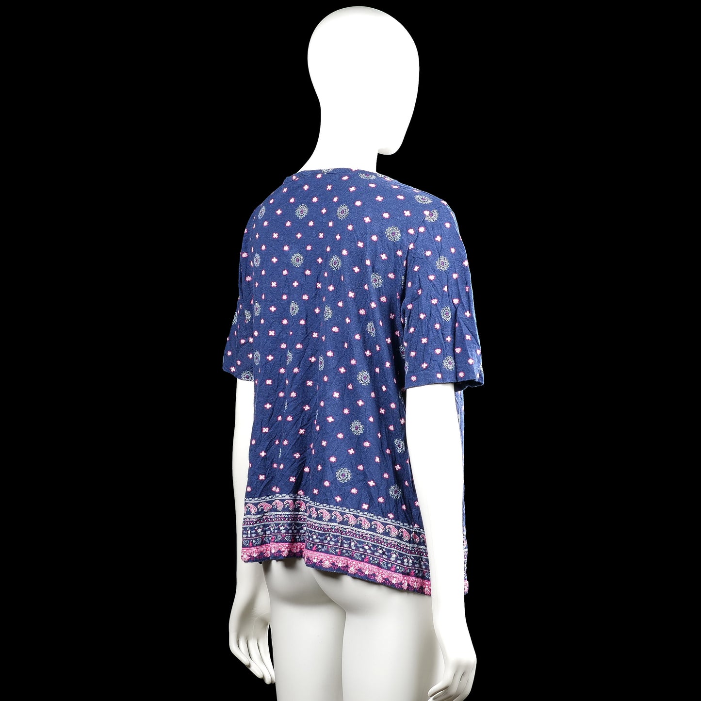 T-shirt - Navy & Pink - Size 44, 46