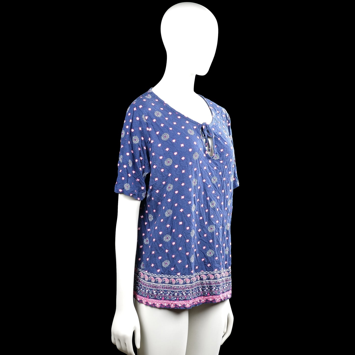 T-shirt - Navy & Pink - Size 44, 46