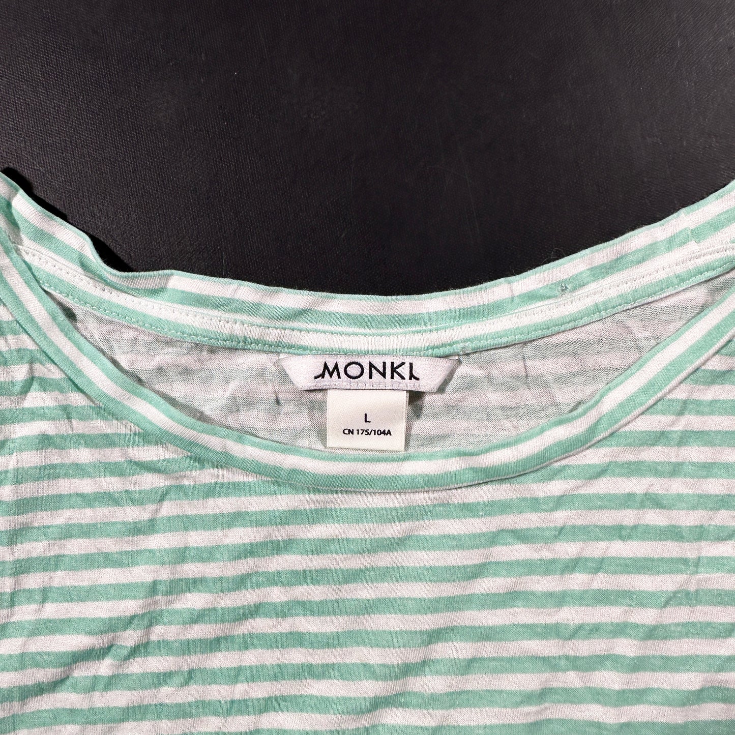 T-shirt - Mint & White - Size L