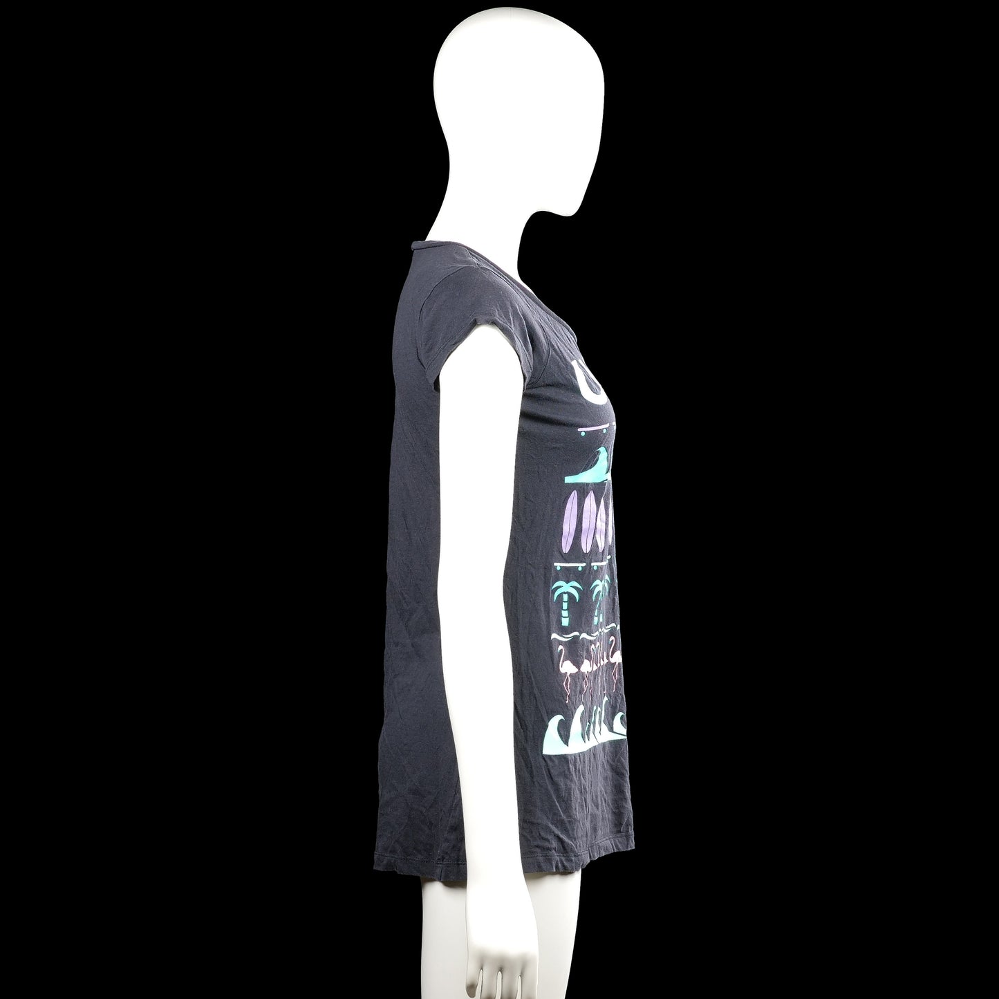 T-shirt - Charcoal & Purple - Size 158, 164