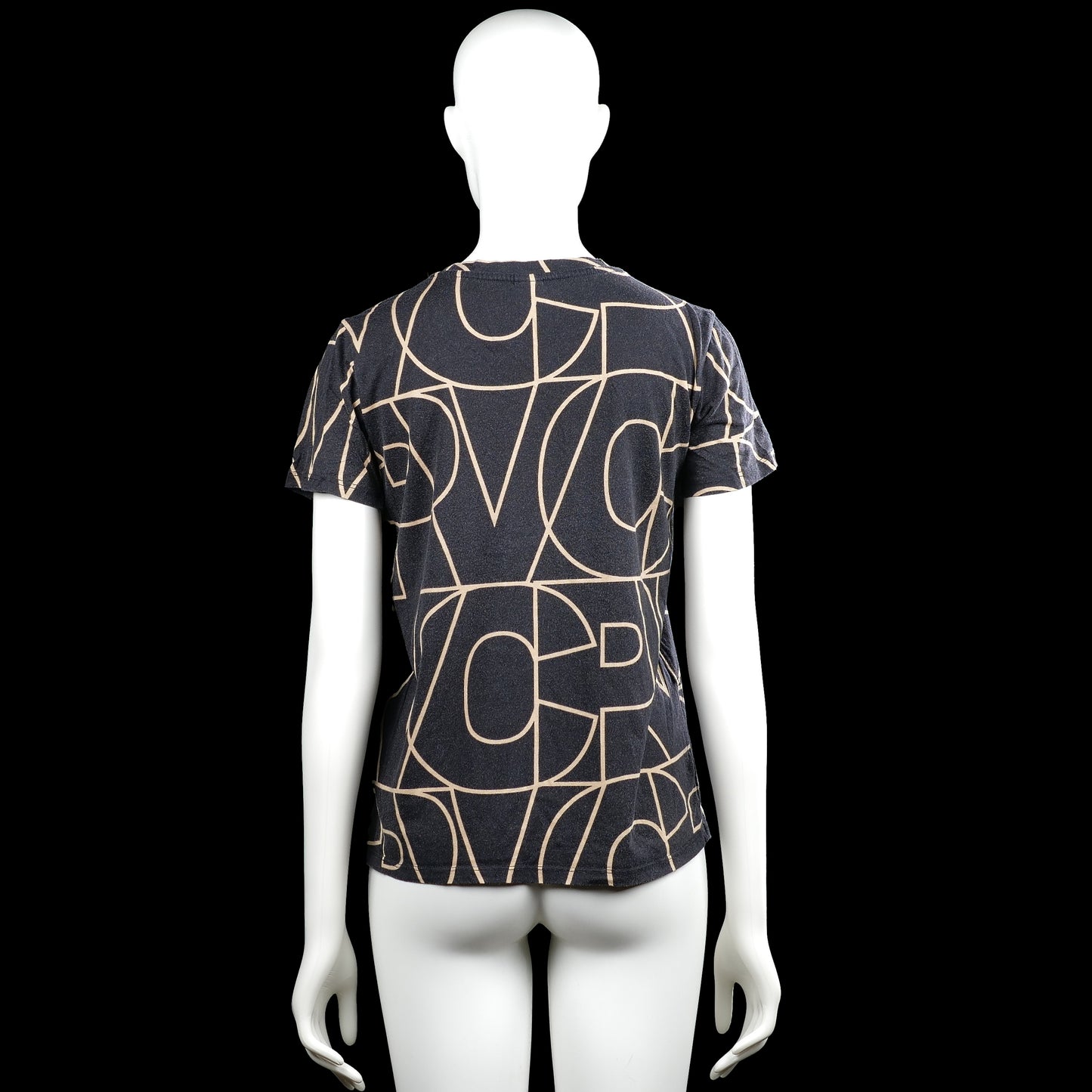 T-shirt - Navy & Beige - Size S