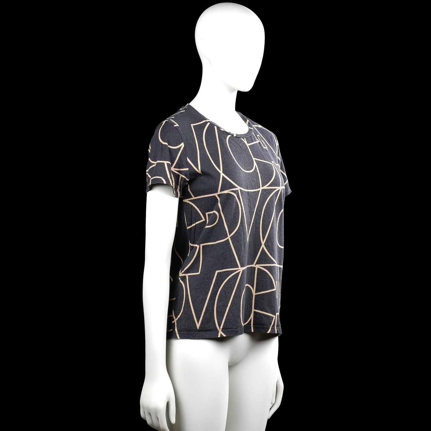 T-shirt - Navy & Beige - Size S