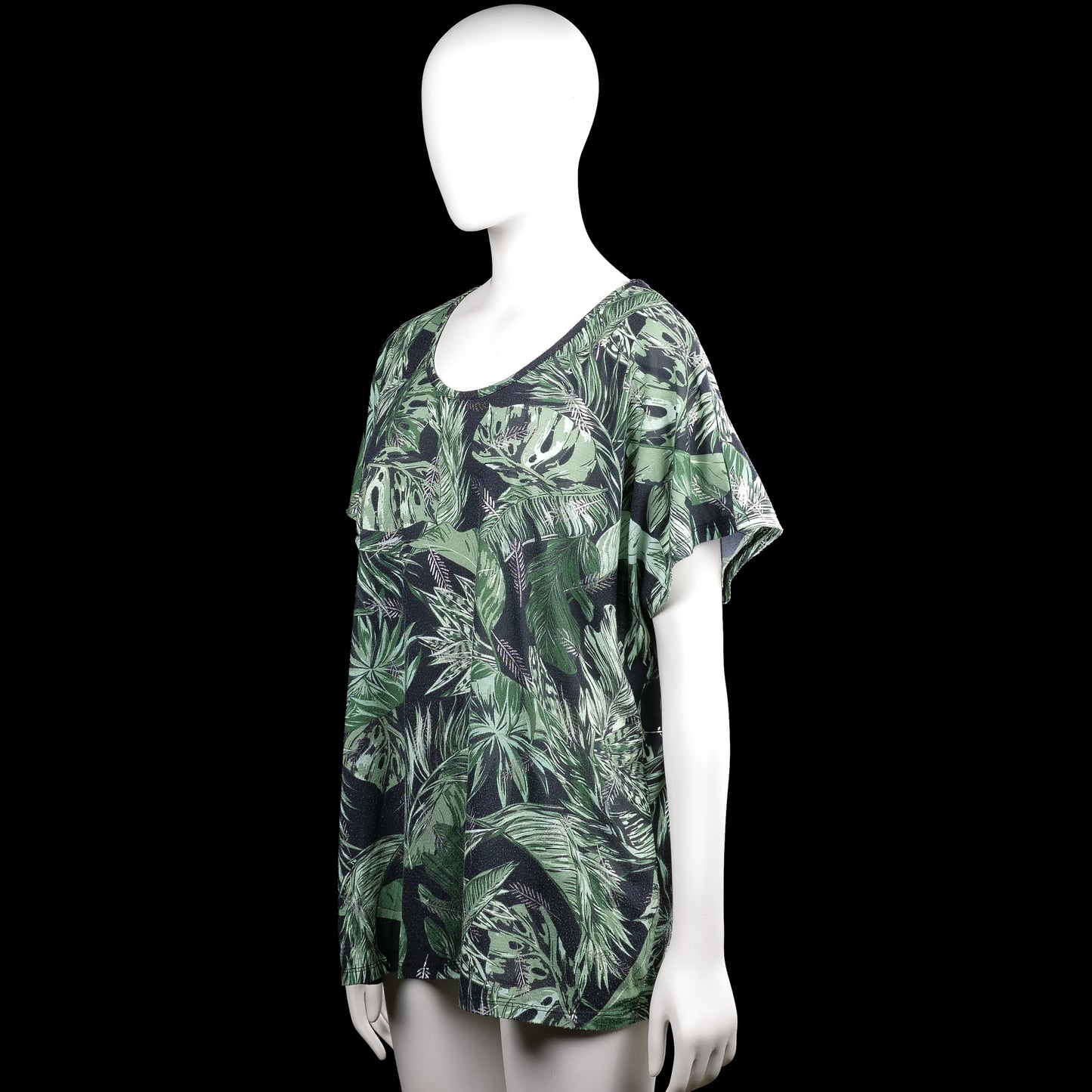 T-shirt - Black & Forest Green - Size XXL
