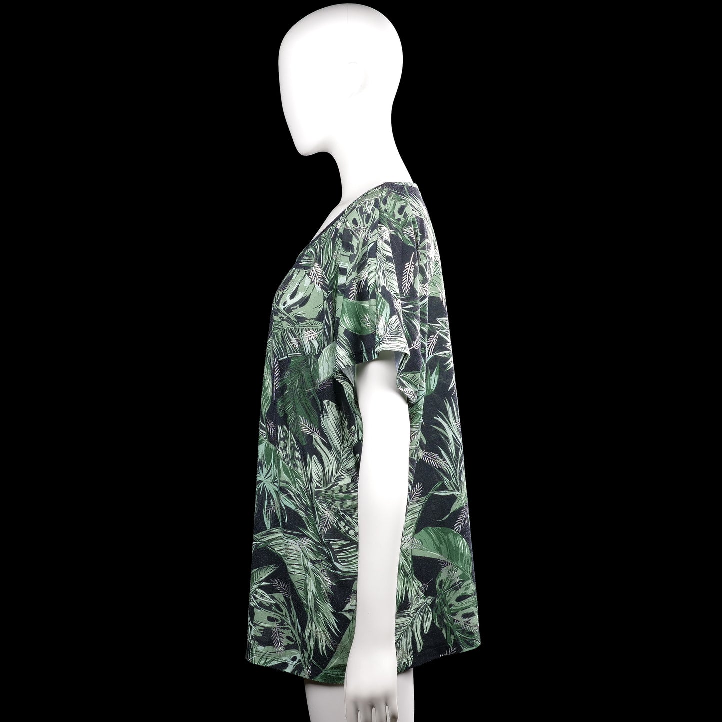 T-shirt - Black & Forest Green - Size XXL