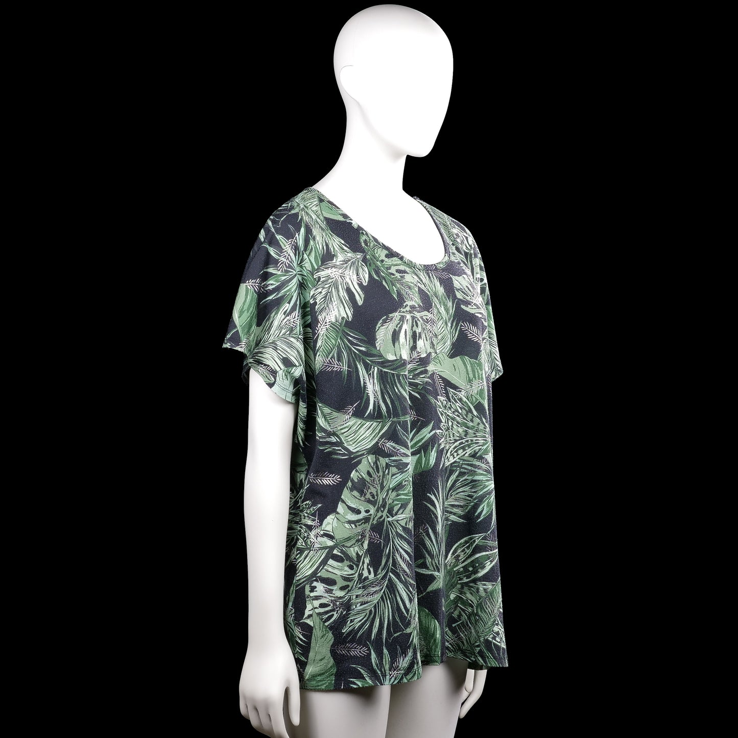 T-shirt - Black & Forest Green - Size XXL