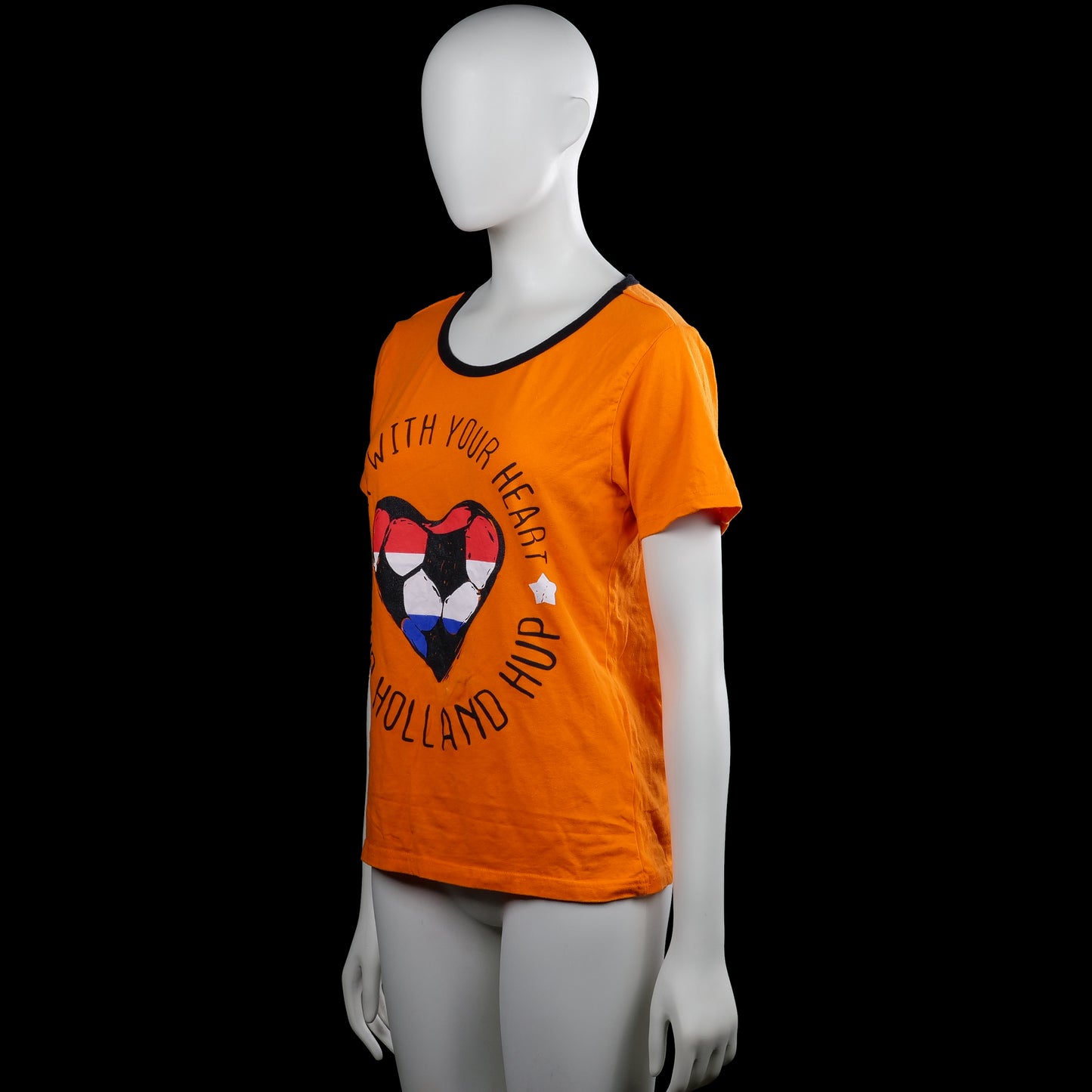 T-shirt - Orange & Black - Size M