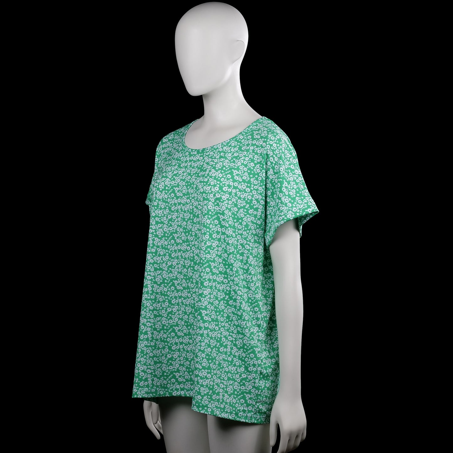 T-shirt - Mint & White - Size L