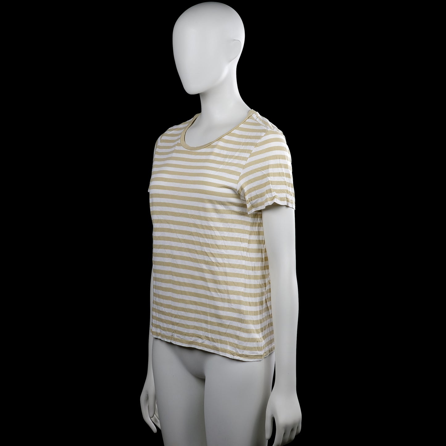 T-shirt - White & Beige - Size S