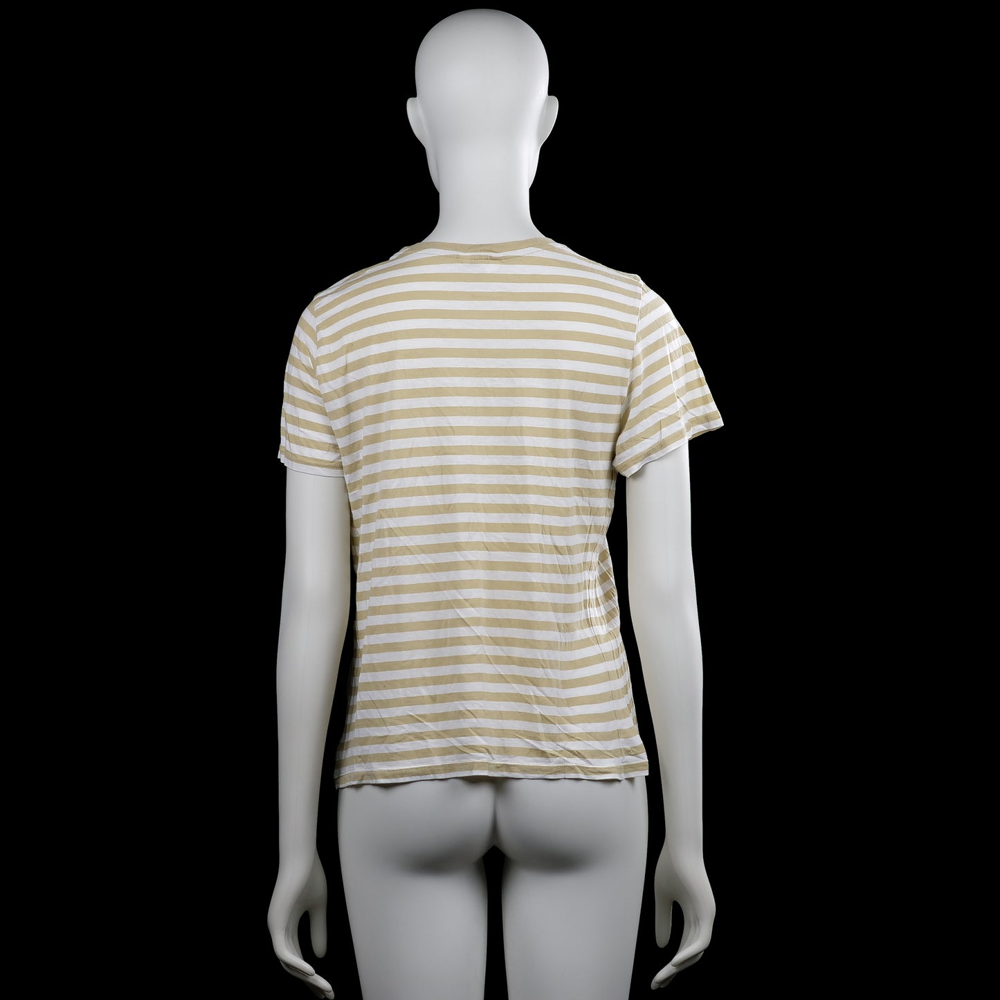 T-shirt - White & Beige - Size S