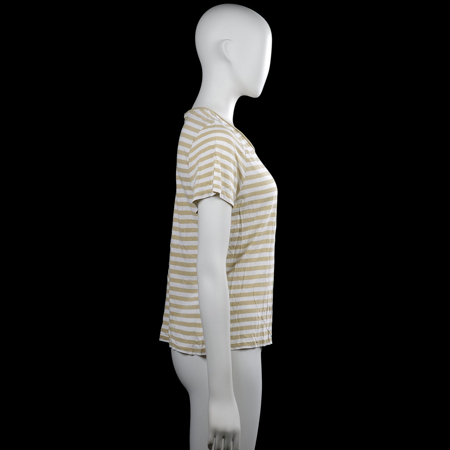 T-shirt - White & Beige - Size S