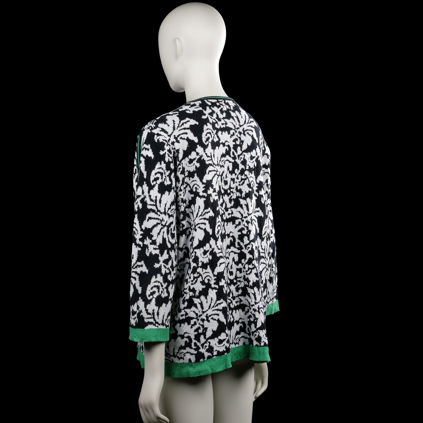 Long-sleeve top - Black & White - Size L