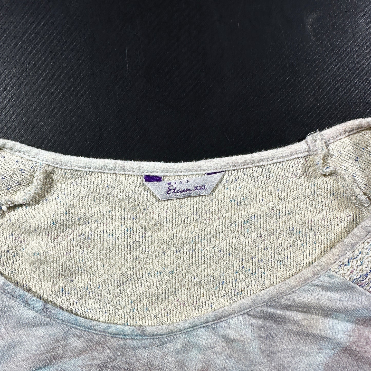 Long-sleeve top - Ivory & Light Blue - Size XXL