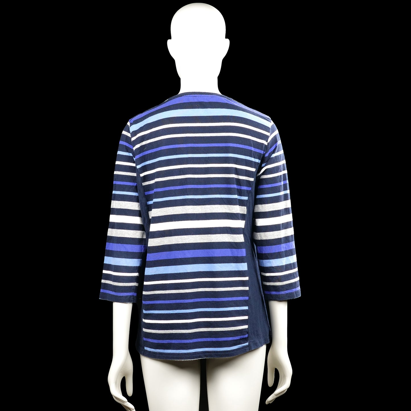 Long-sleeve top - Navy & White - Size XL