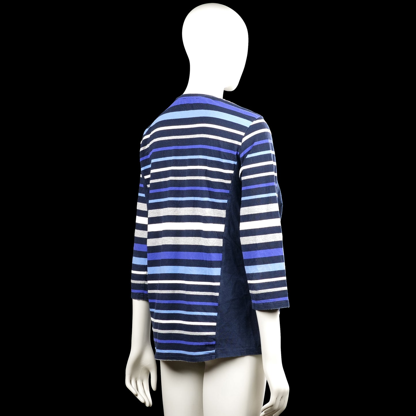 Long-sleeve top - Navy & White - Size XL