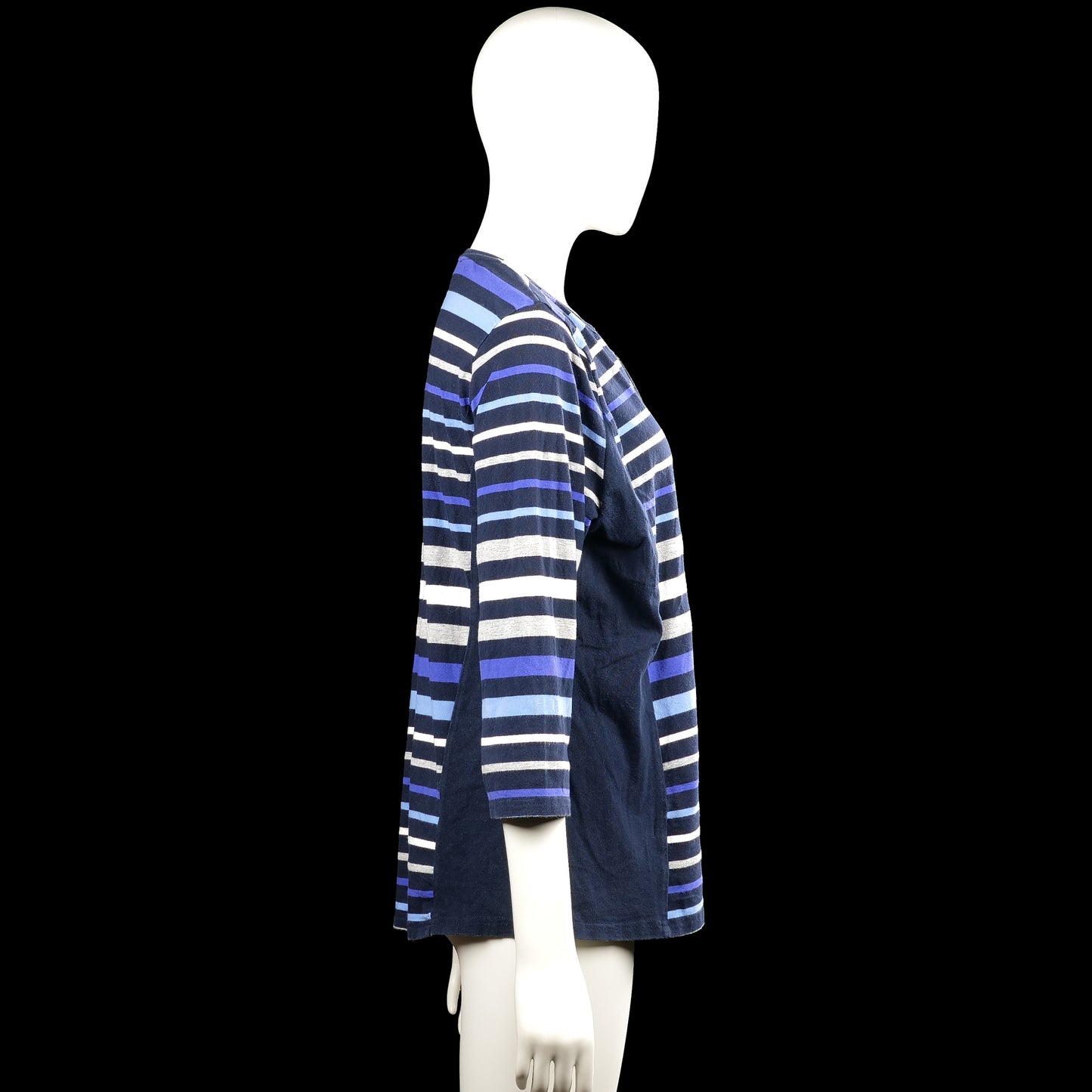 Long-sleeve top - Navy & White - Size XL
