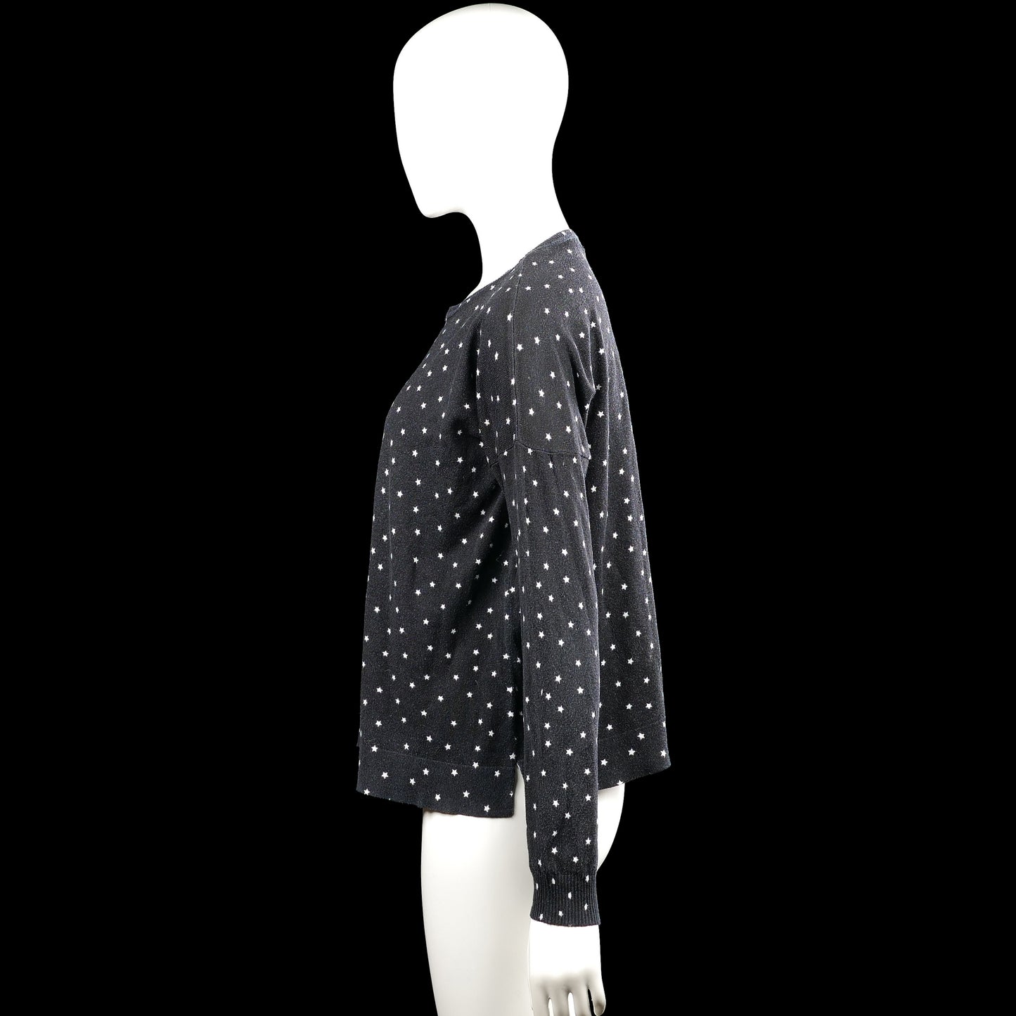 Long-sleeve top - Dark Gray & White - Size M