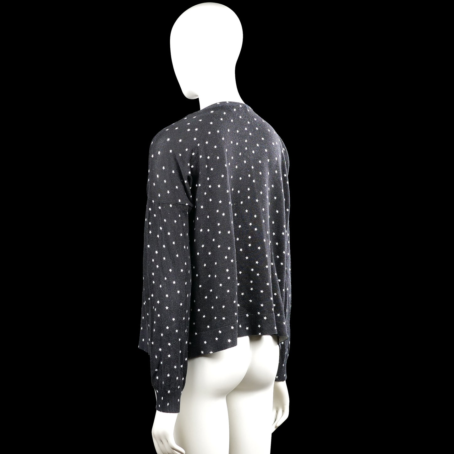Long-sleeve top - Dark Gray & White - Size M