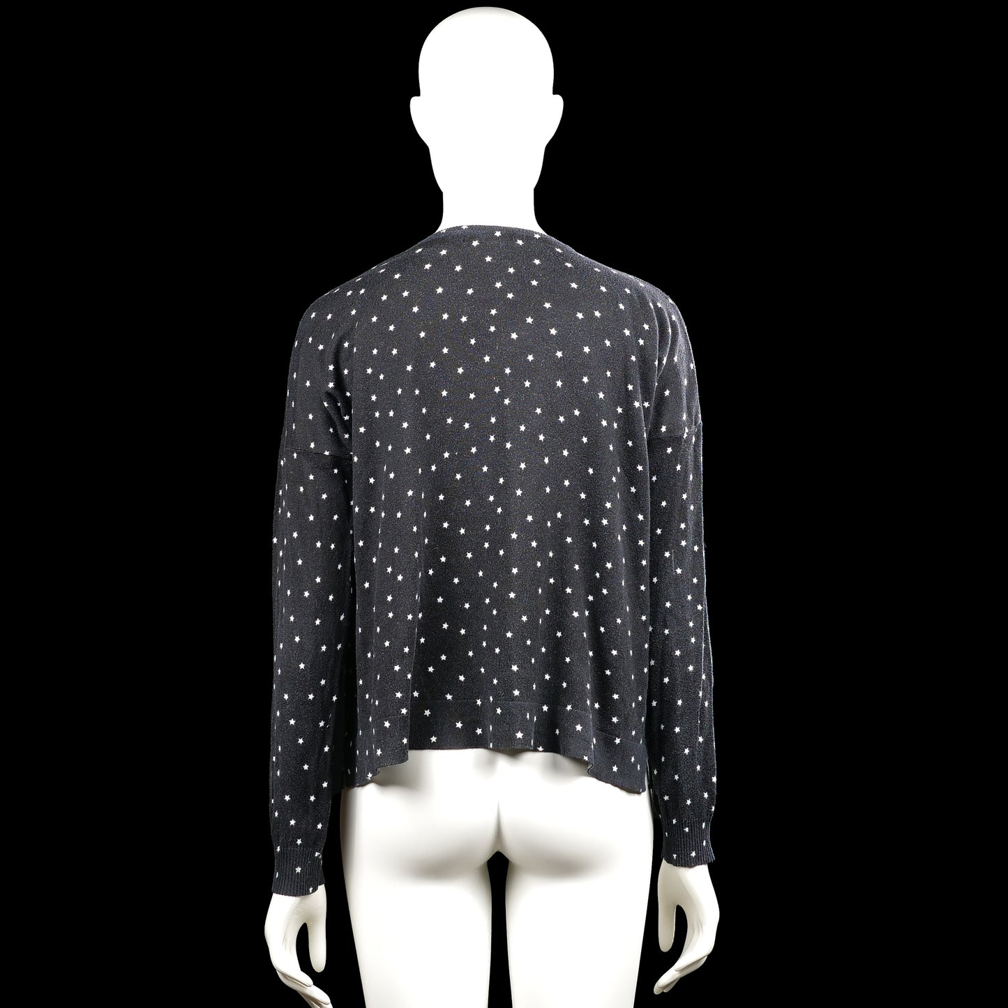 Long-sleeve top - Dark Gray & White - Size M