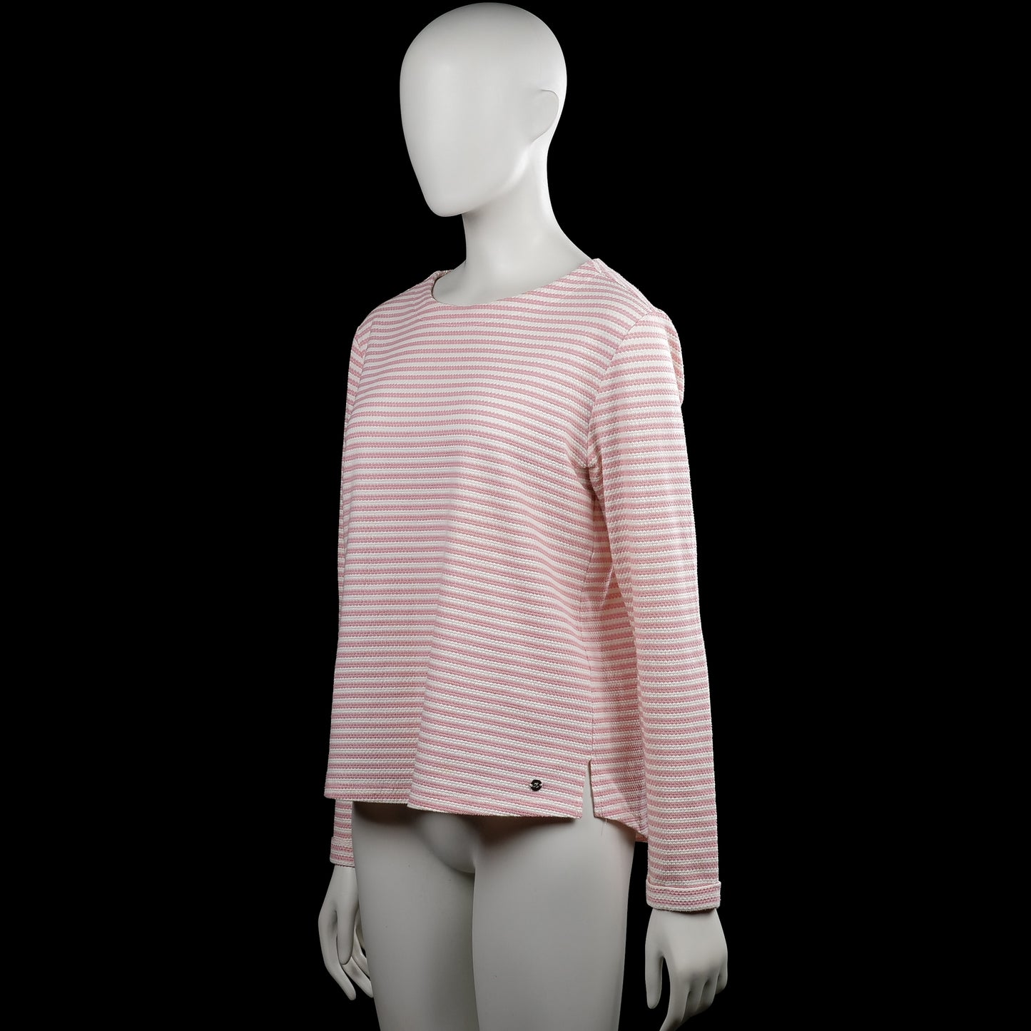 Long-sleeve top - White & Pink - Size S