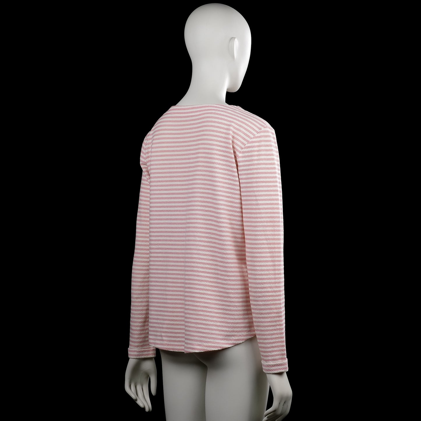 Long-sleeve top - White & Pink - Size S