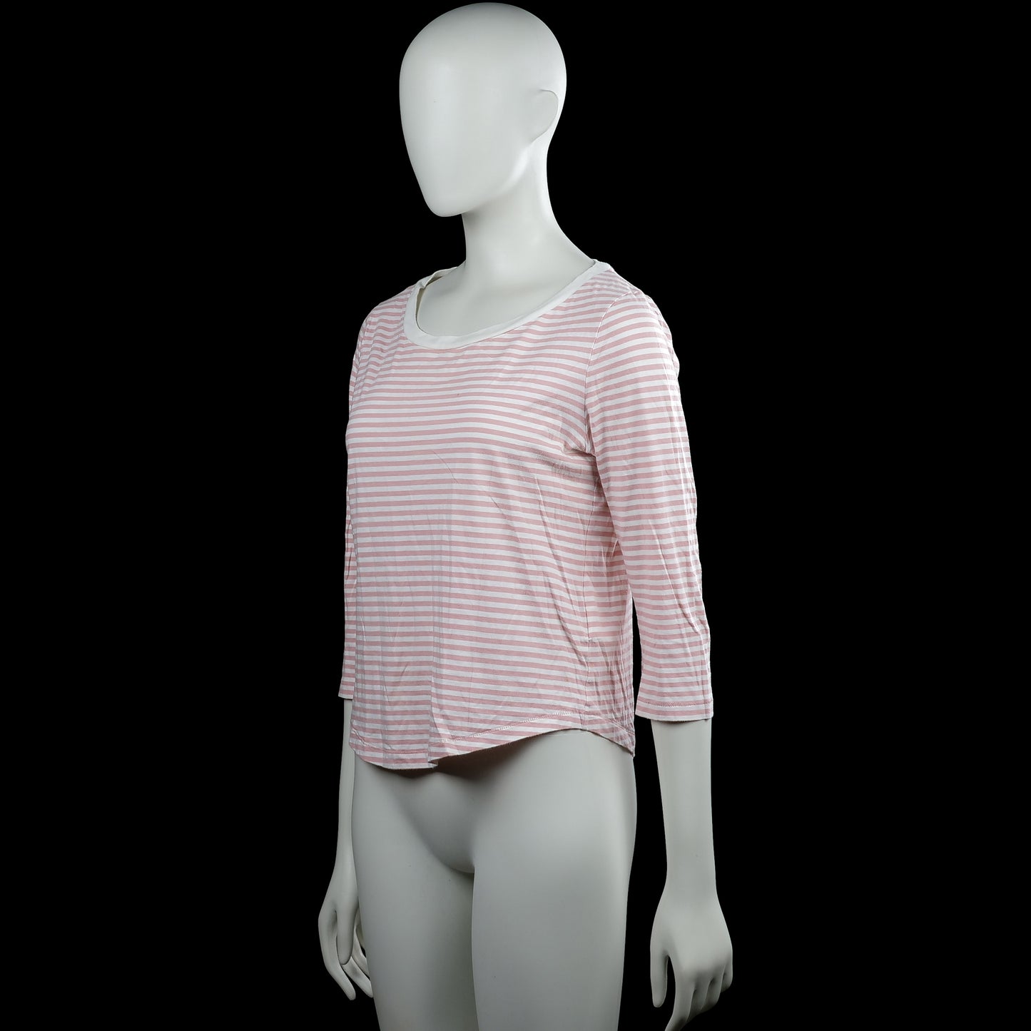 Long-sleeve top - Pink & White - Size S