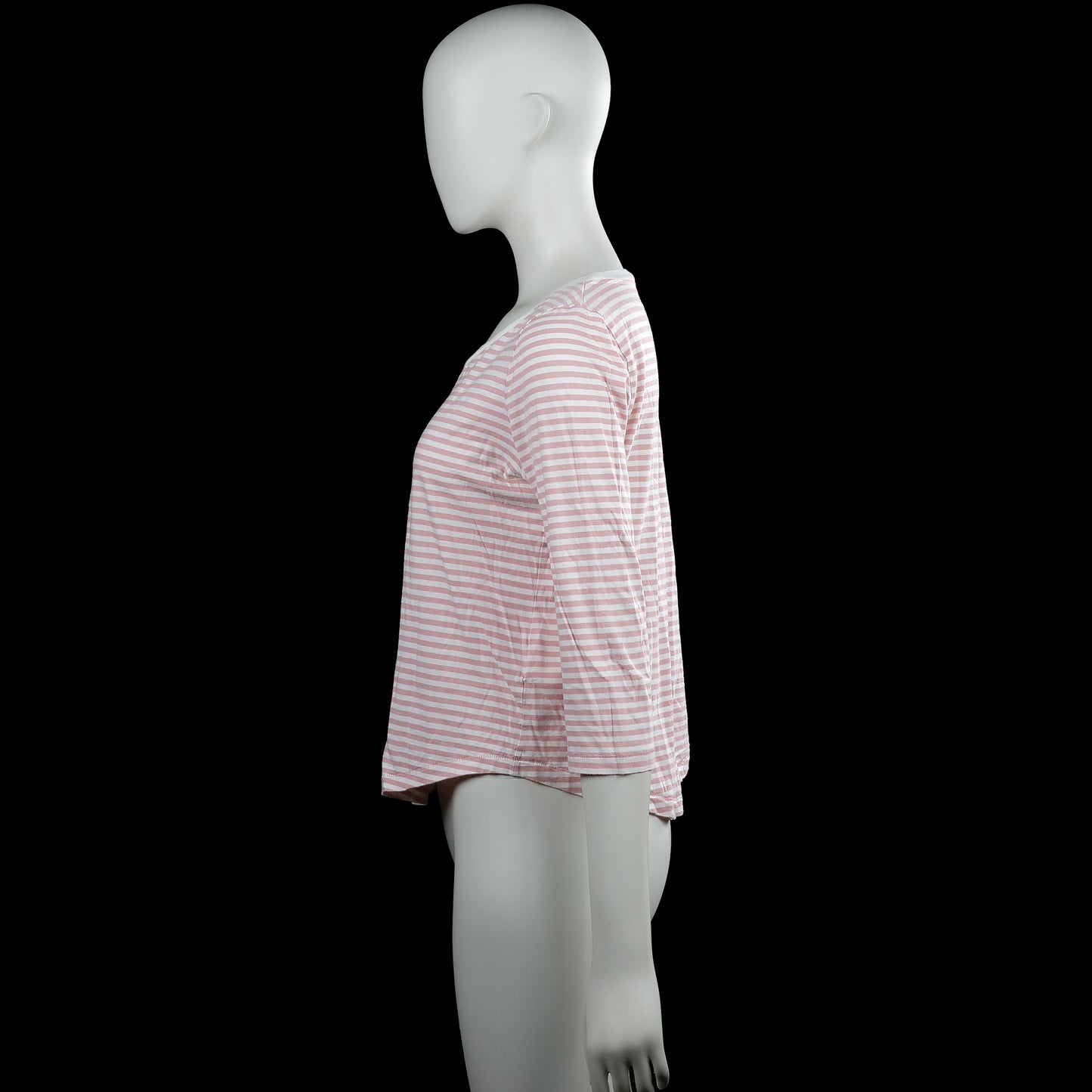 Long-sleeve top - Pink & White - Size S