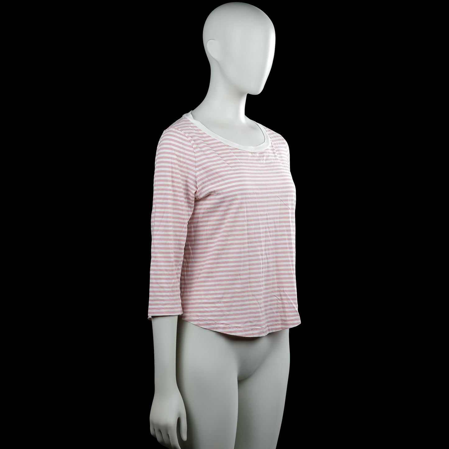 Long-sleeve top - Pink & White - Size S
