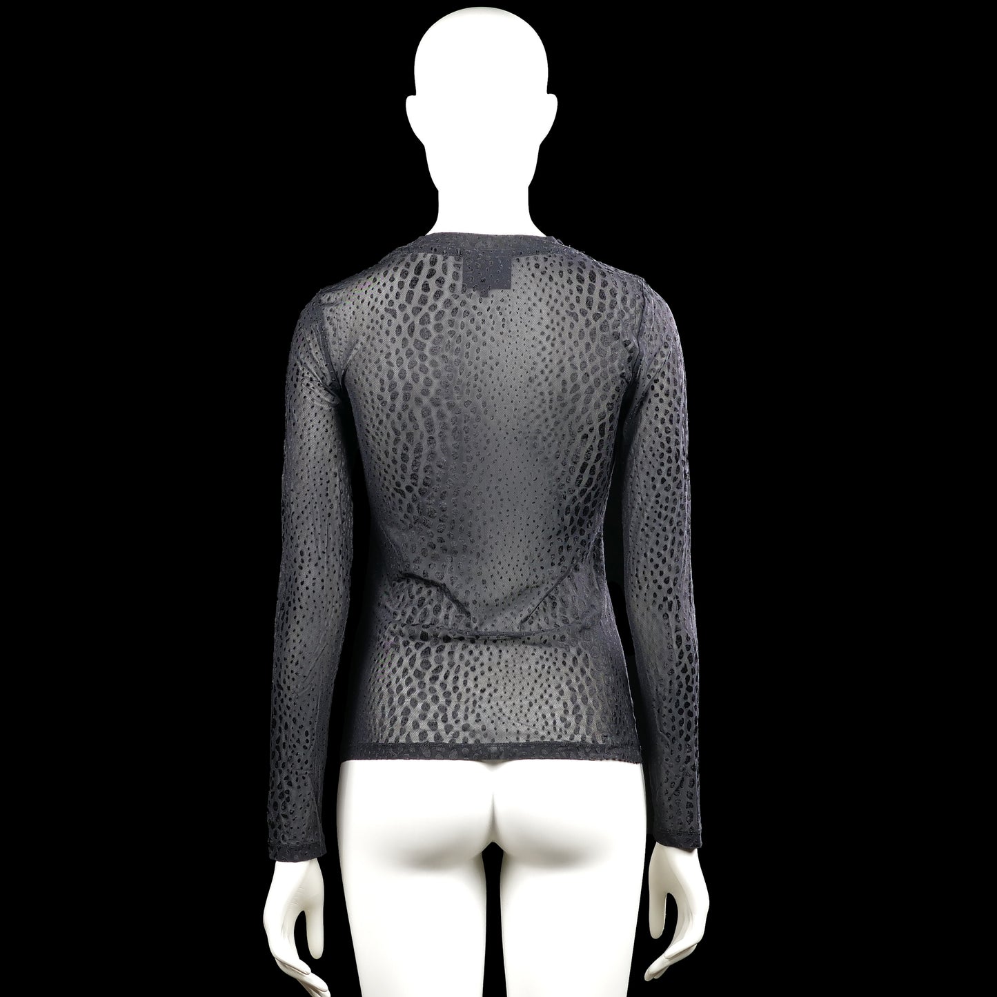 Long-sleeve top - Gray & Black - Size XS