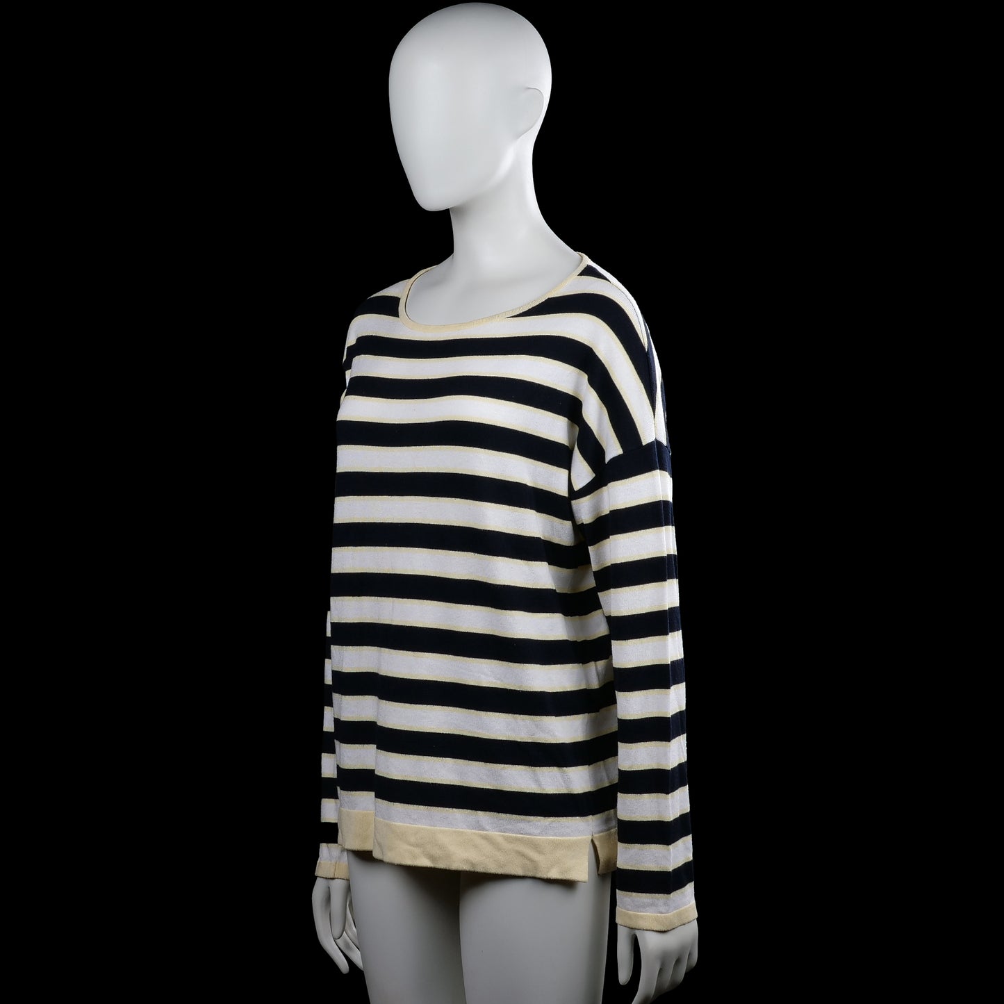 Long-sleeve top - Navy & White - Size XXL