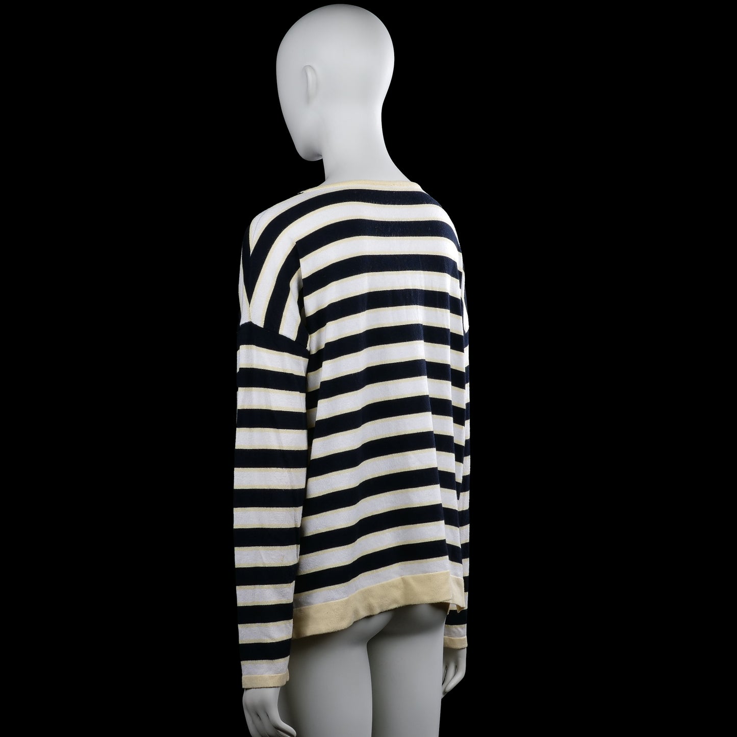 Long-sleeve top - Navy & White - Size XXL