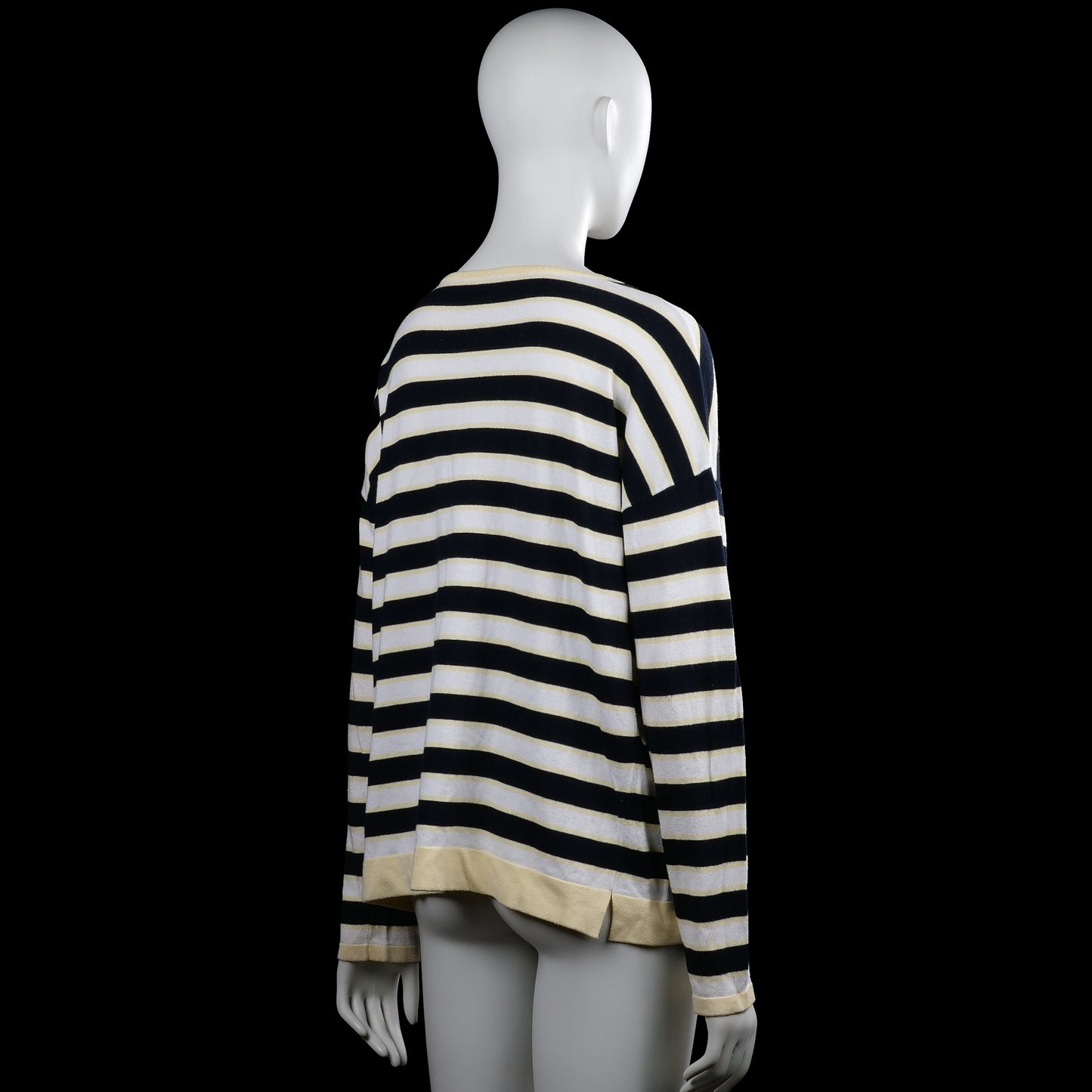 Long-sleeve top - Navy & White - Size XXL