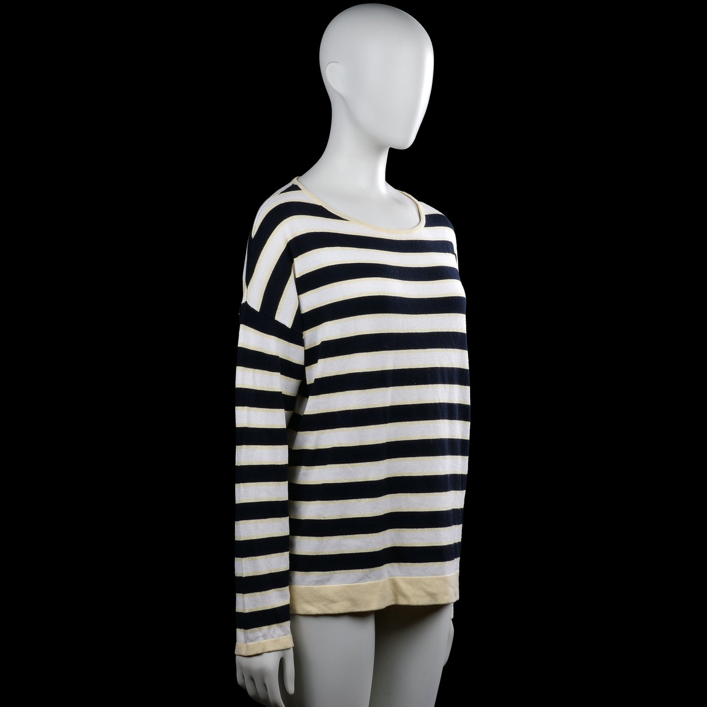 Long-sleeve top - Navy & White - Size XXL
