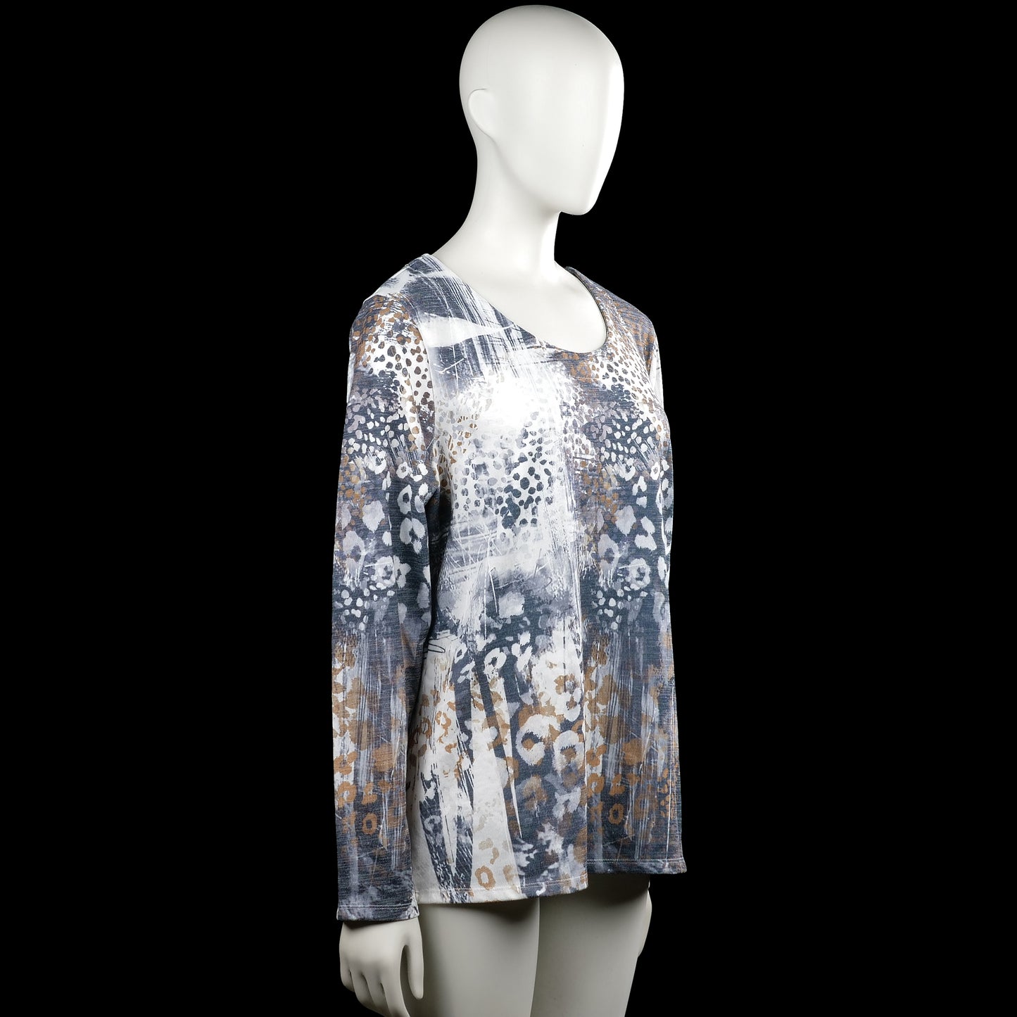 Long-sleeve top - Multicolored - Size L