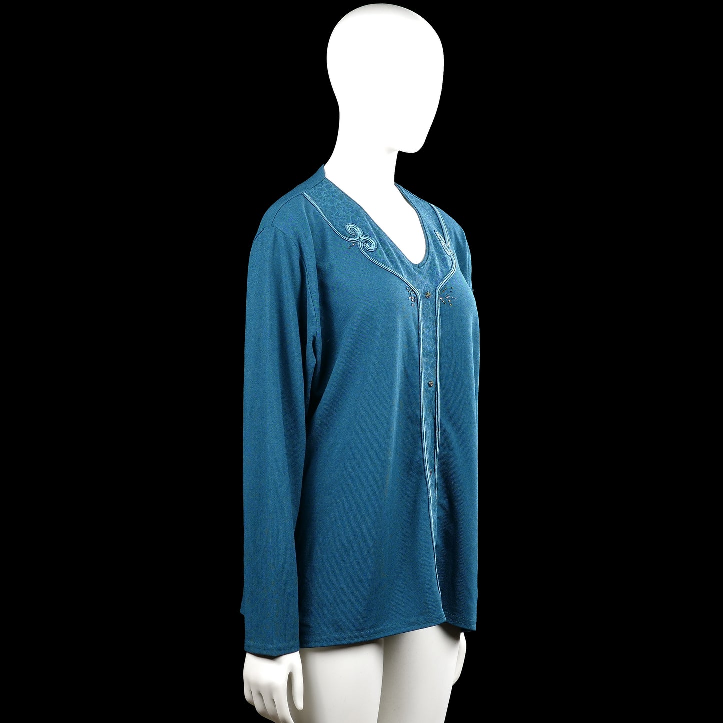 Long-sleeve top - Turquoise - Size XL - (NEW)