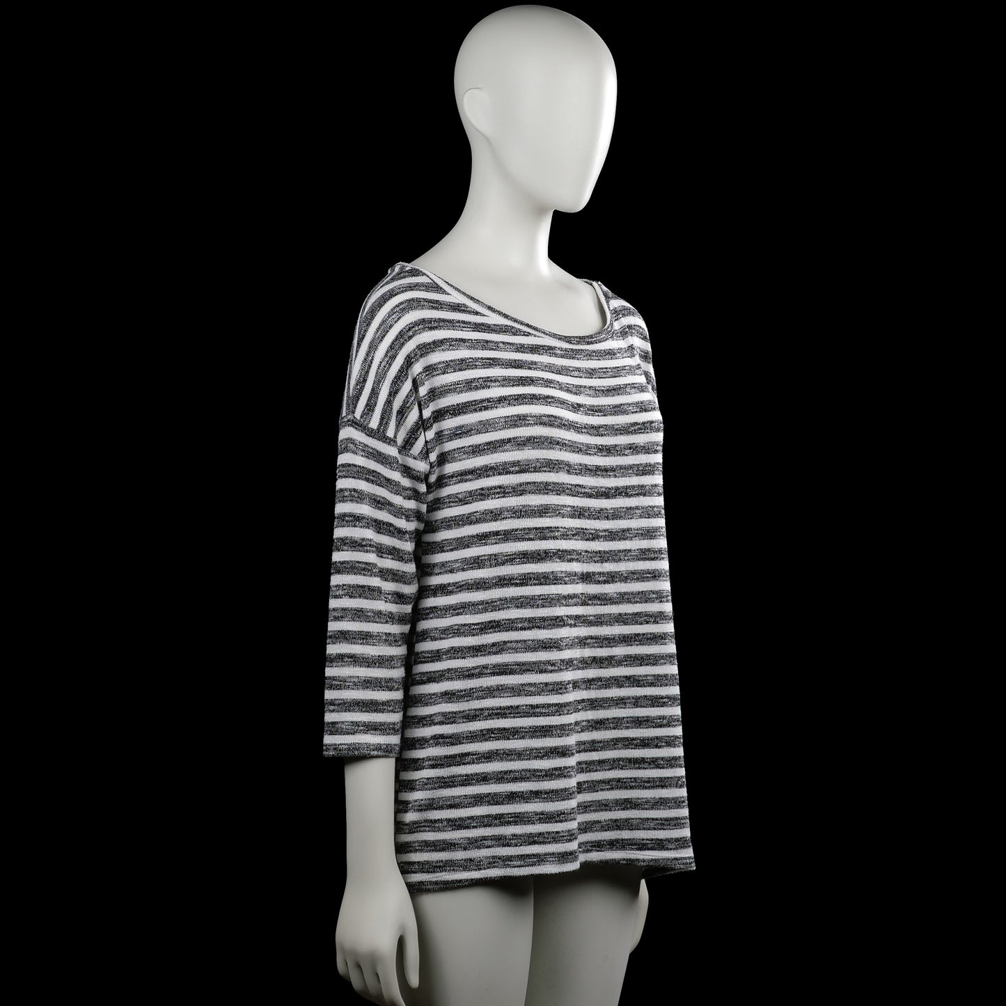 Long-sleeve top - White & Dark Gray - Size M