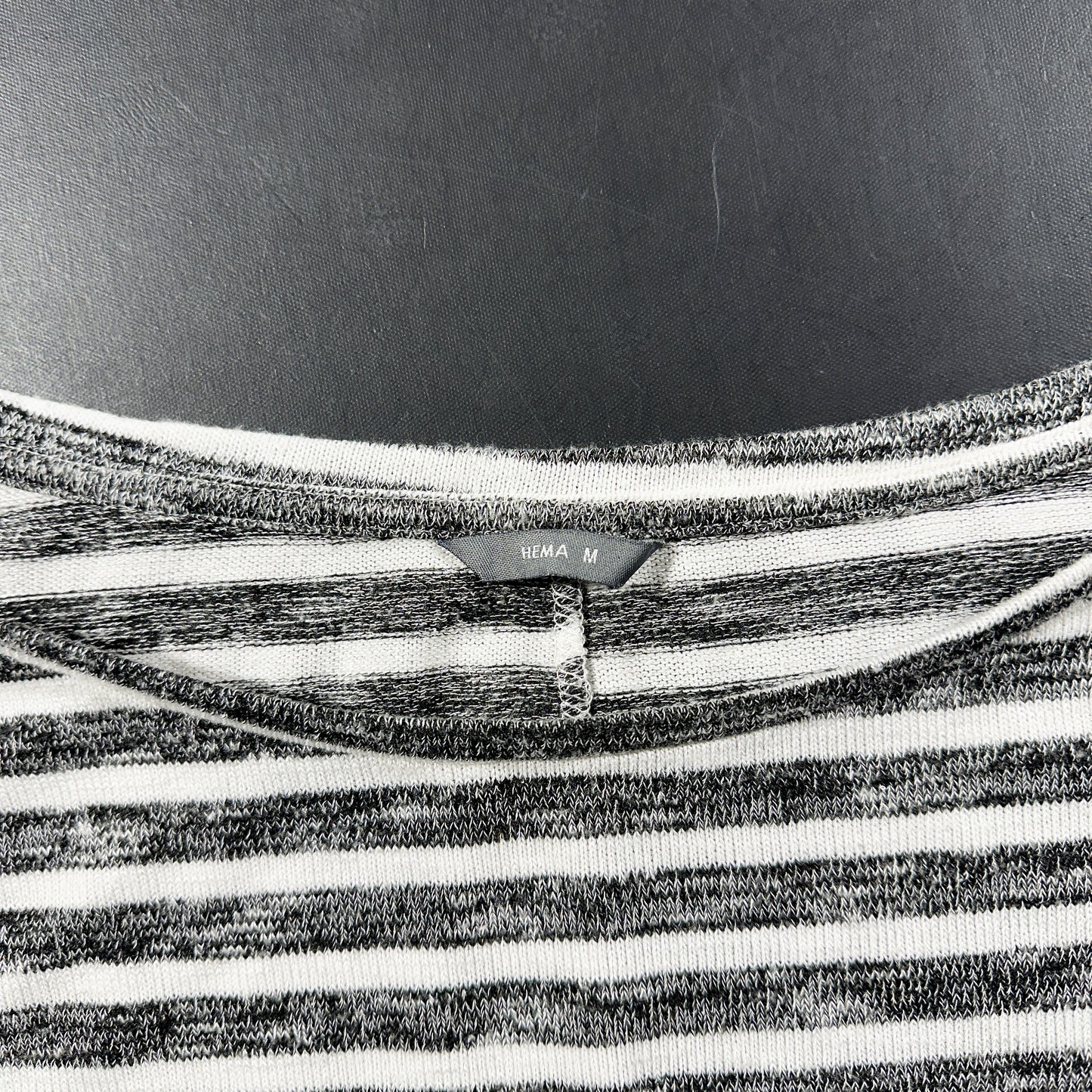 Long-sleeve top - White & Dark Gray - Size M