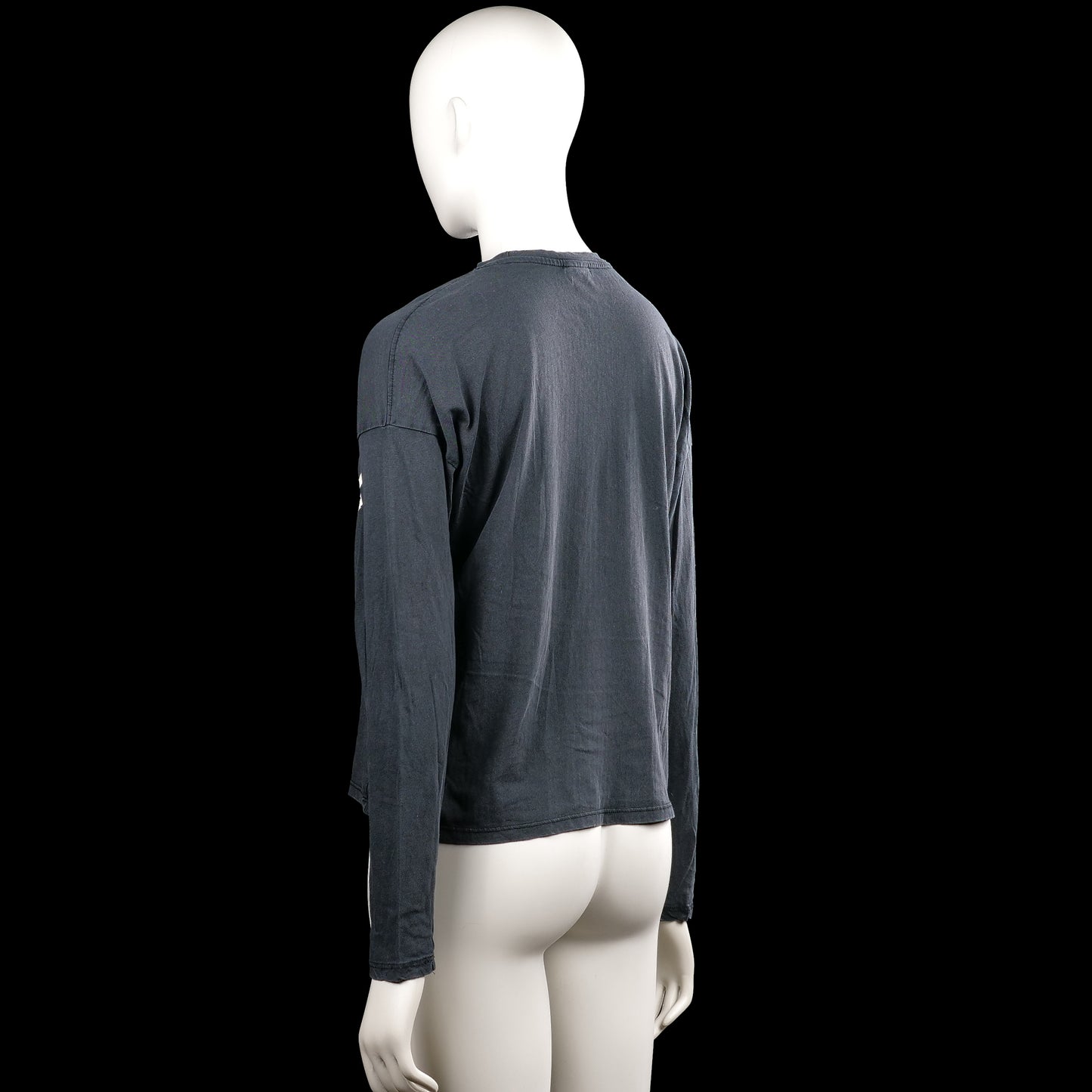 Long-sleeve top - Charcoal & White - Size XS