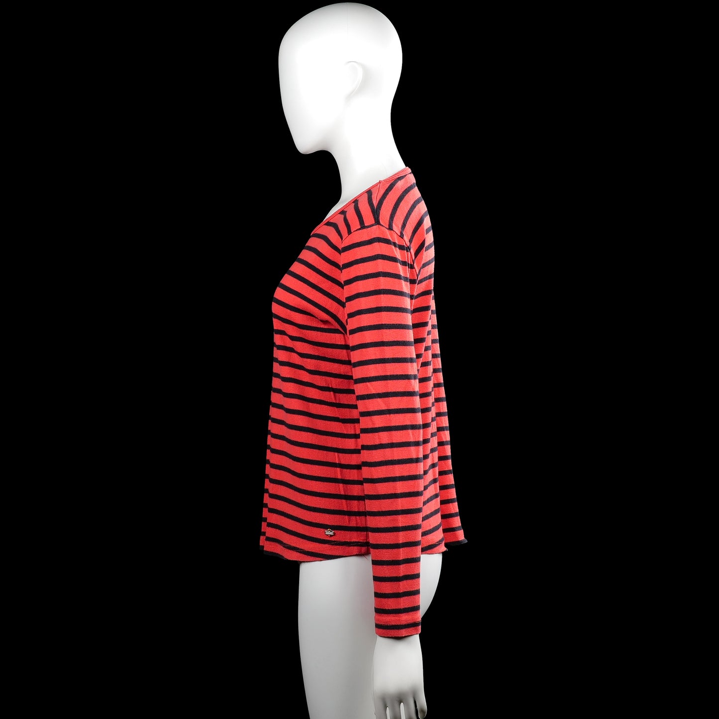 Long-sleeve top - Red & Black - Size L