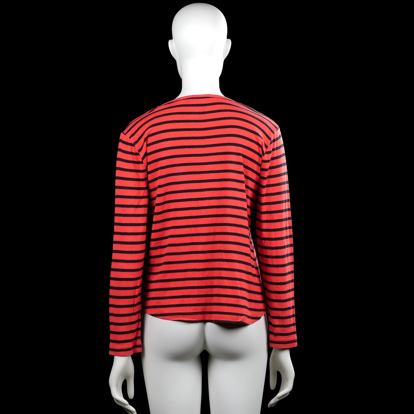 Long-sleeve top - Red & Black - Size L