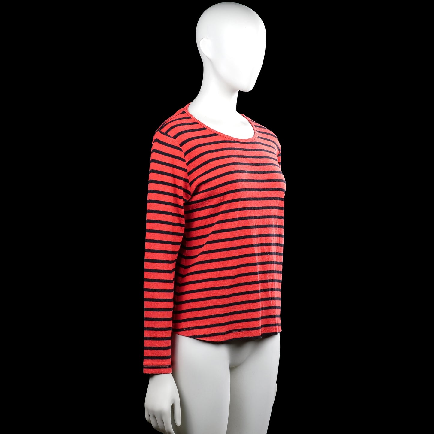 Long-sleeve top - Red & Black - Size L