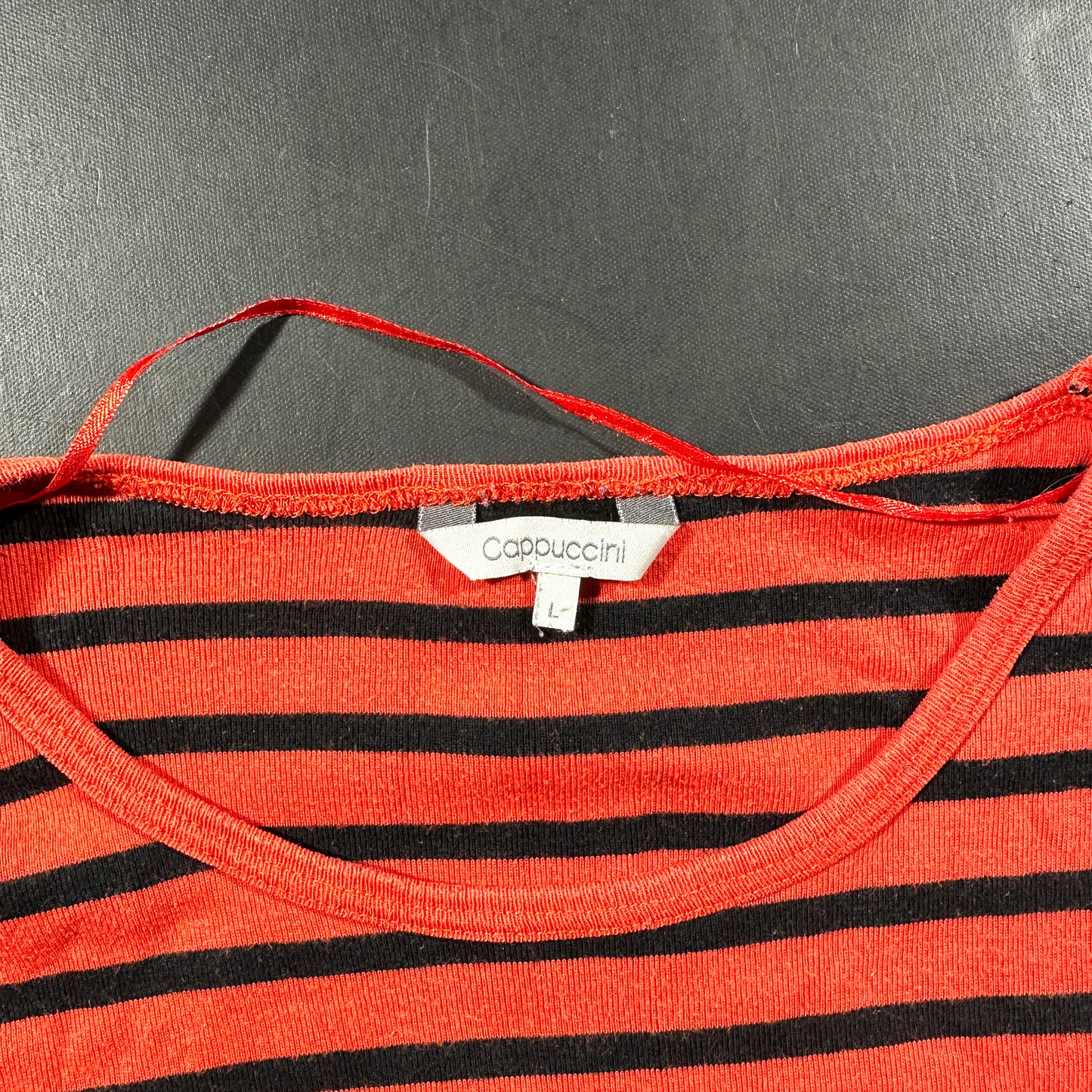 Long-sleeve top - Red & Black - Size L