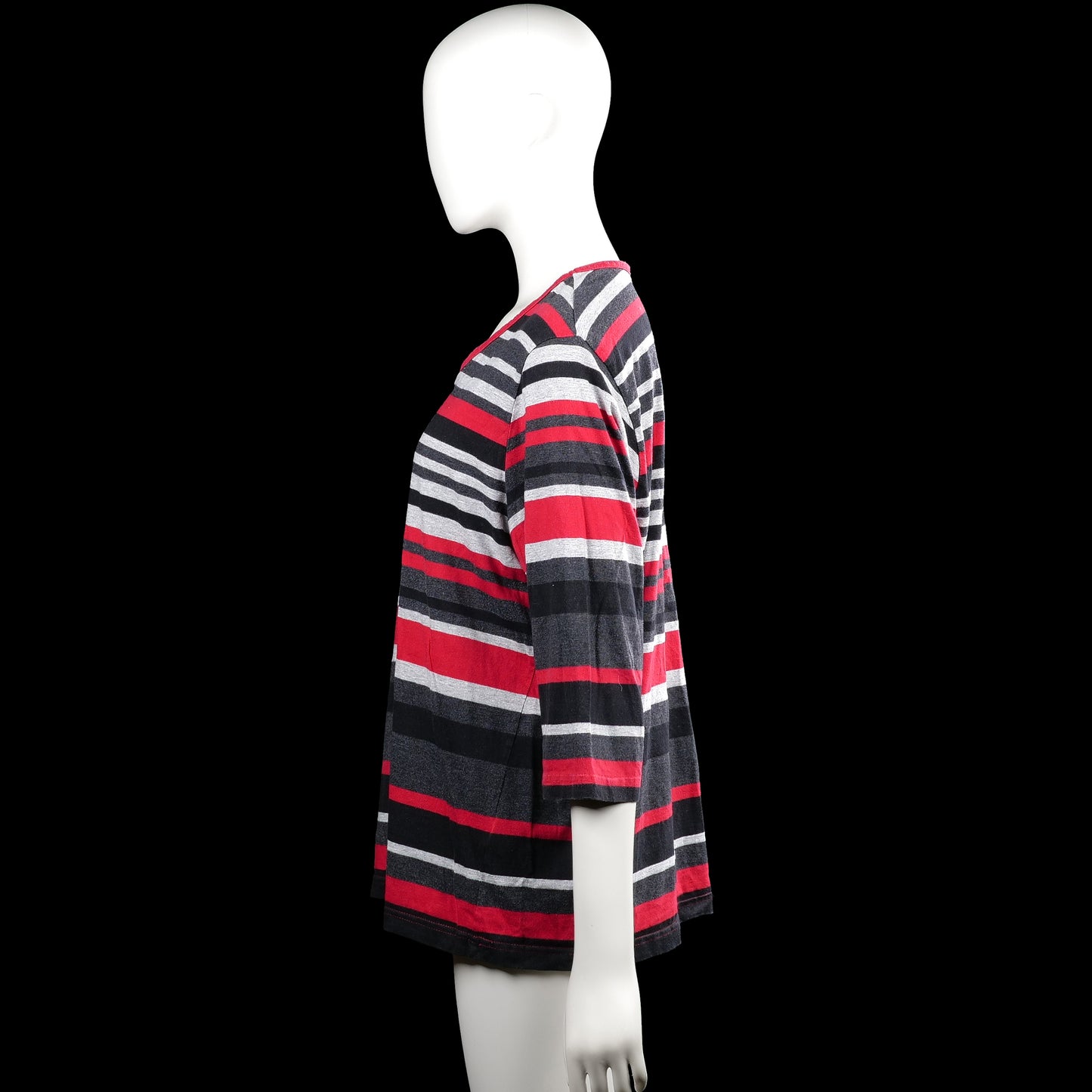 Long-sleeve top - Red & Charcoal - Size 2XL