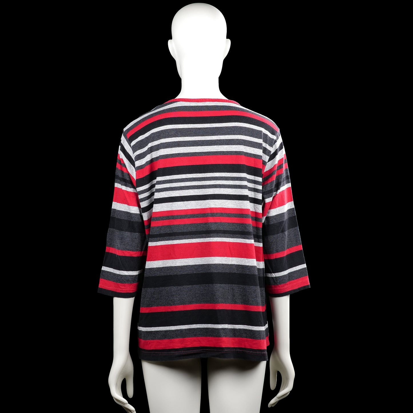 Long-sleeve top - Red & Charcoal - Size 2XL