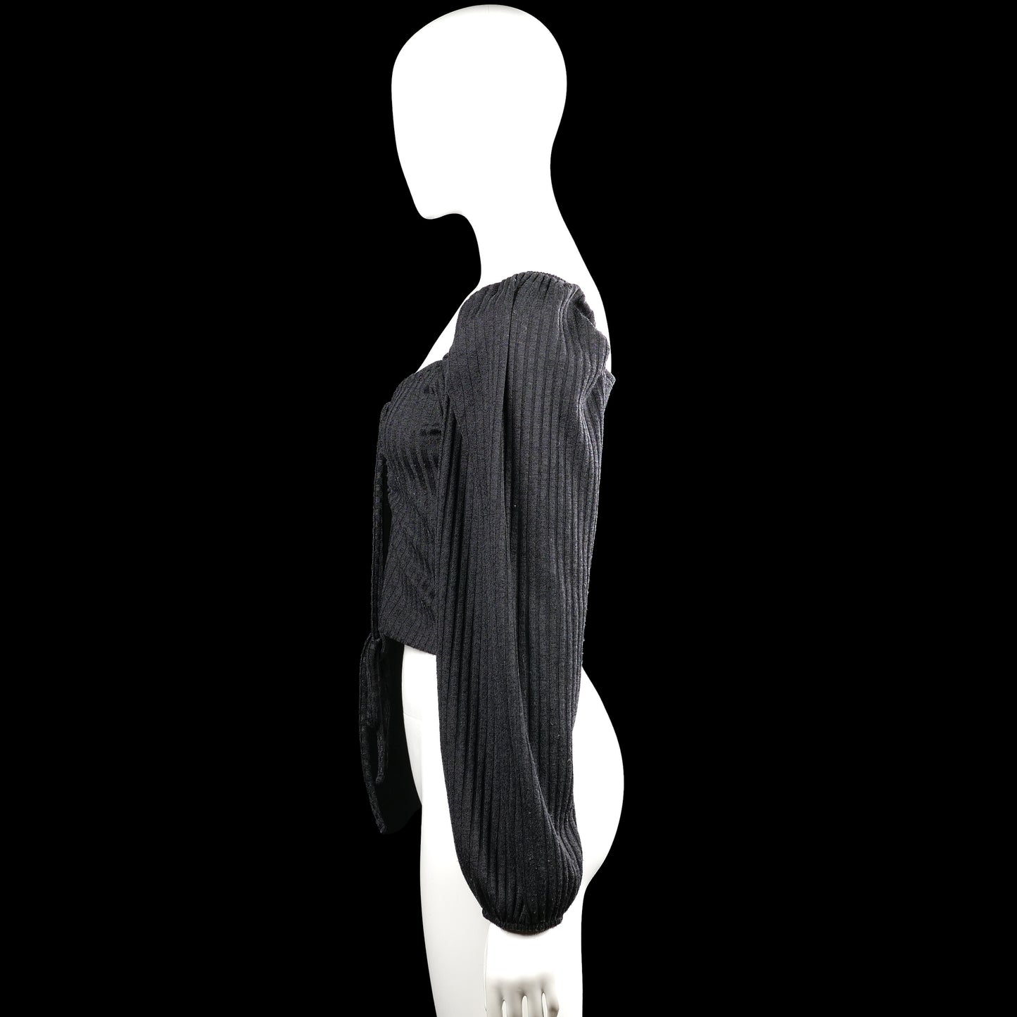 Long-sleeve top - Charcoal - Size M