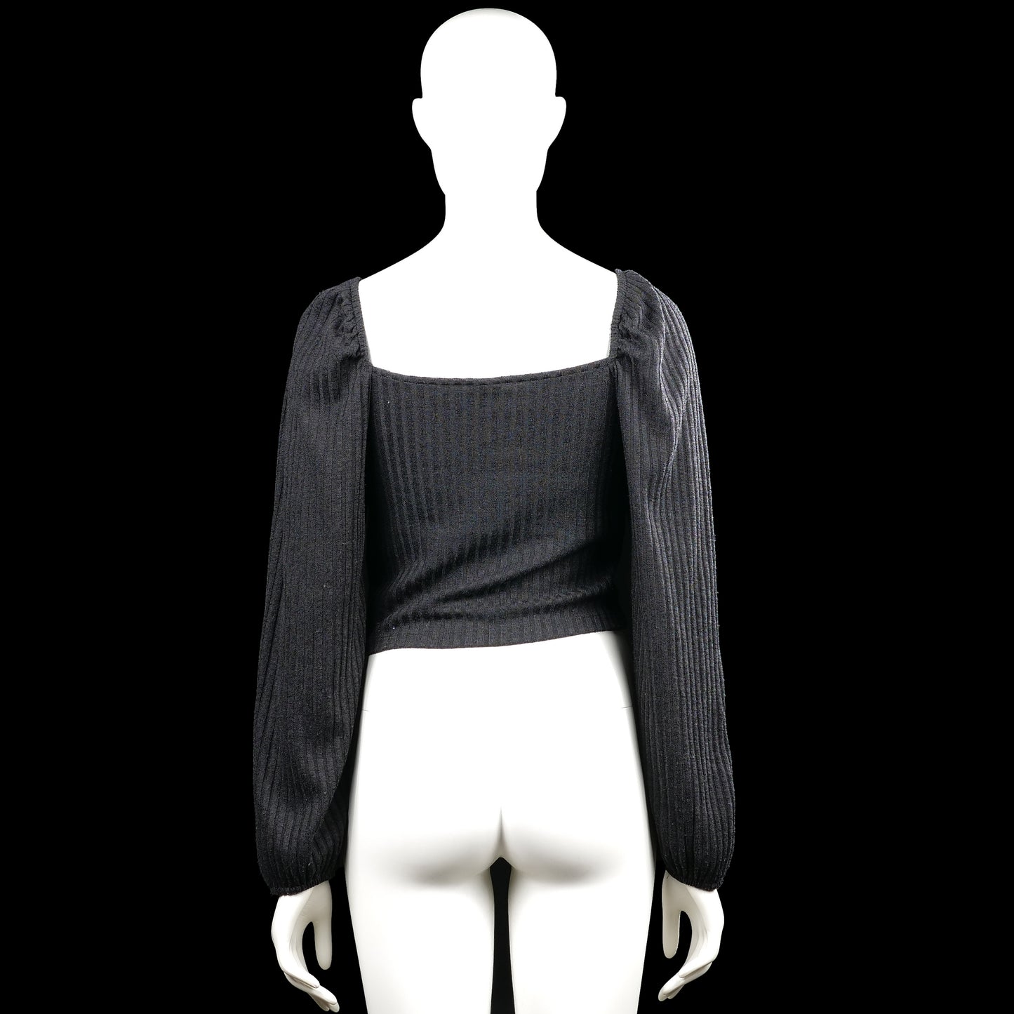 Long-sleeve top - Charcoal - Size M