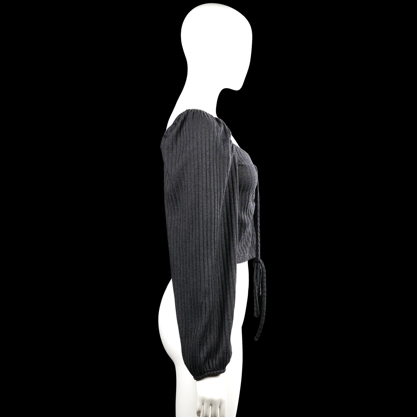 Long-sleeve top - Charcoal - Size M