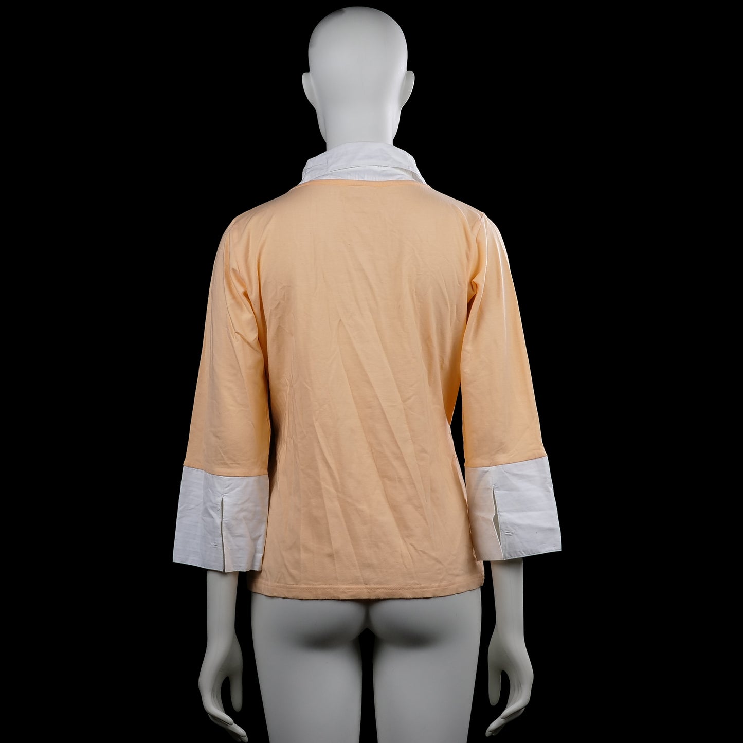 Long-sleeve top - Beige & White - Size 42