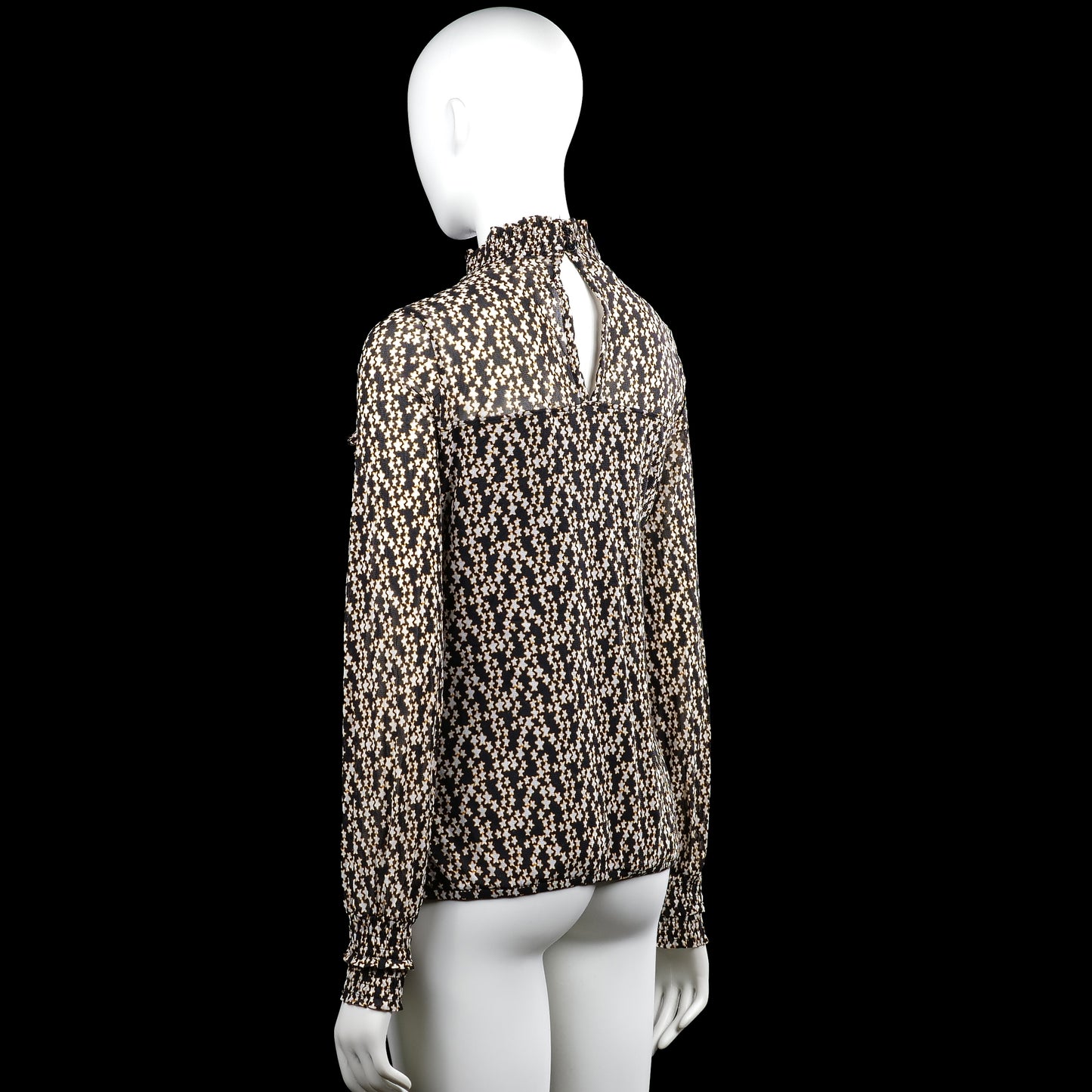 Long-sleeve top - Black & White - Size M