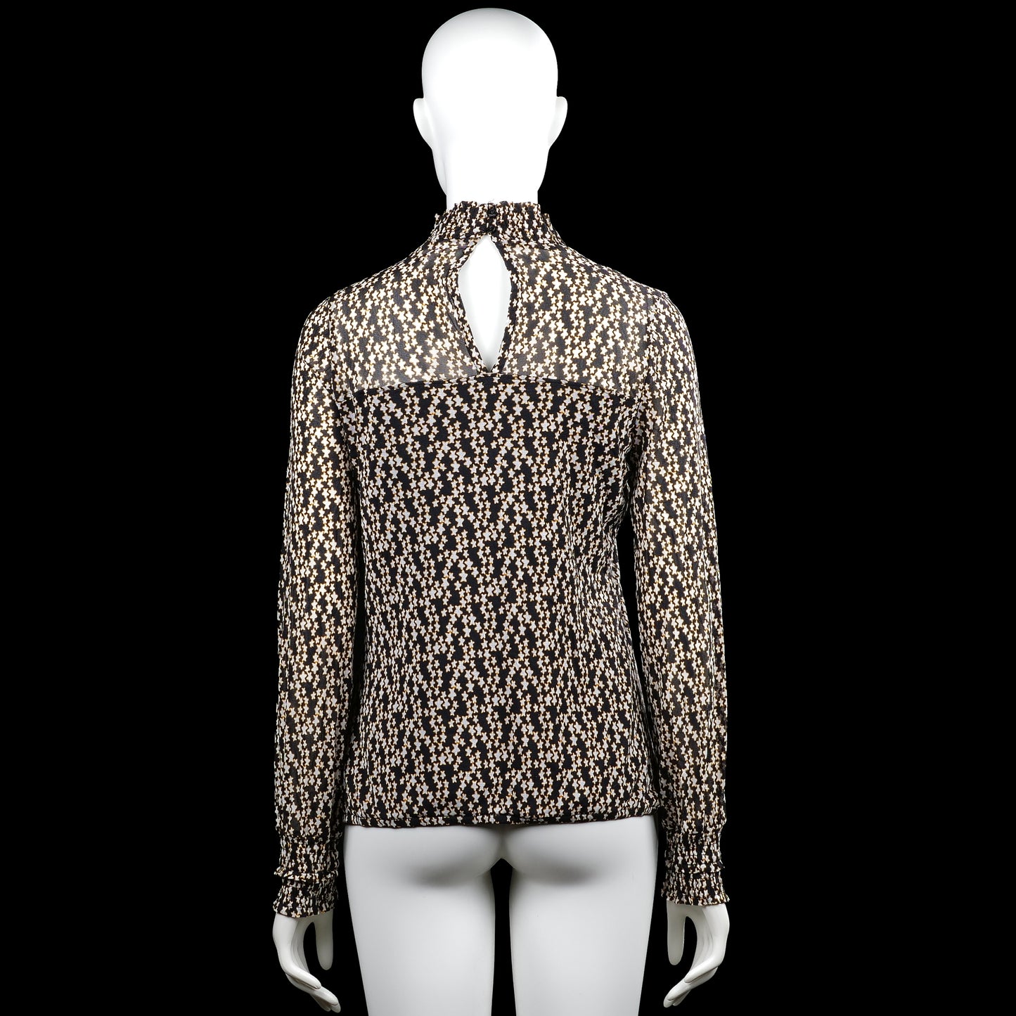 Long-sleeve top - Black & White - Size M