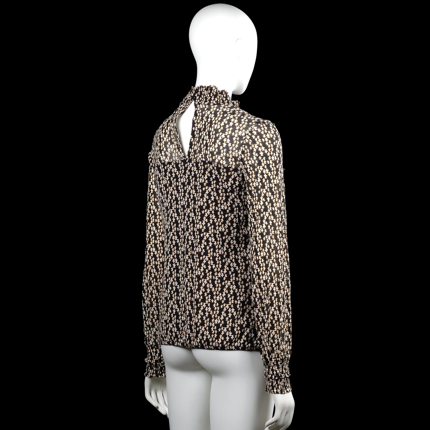 Long-sleeve top - Black & White - Size M